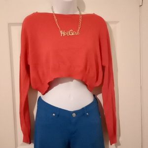 Ambiance red ♥️ long sleeve crop top